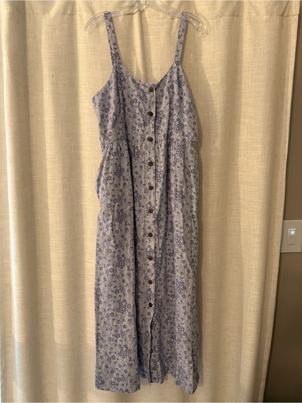 Patagonia womens Floral Button-Front Maxi Dress in Lavender